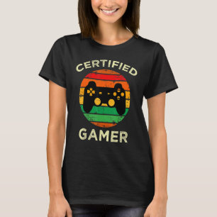 Auktoriserad Gamer Retro Funny videospel för spel T Shirt