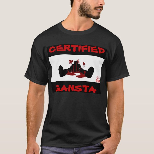 AUKTORISERAD GANGSTA T-SHIRT (Framsida)