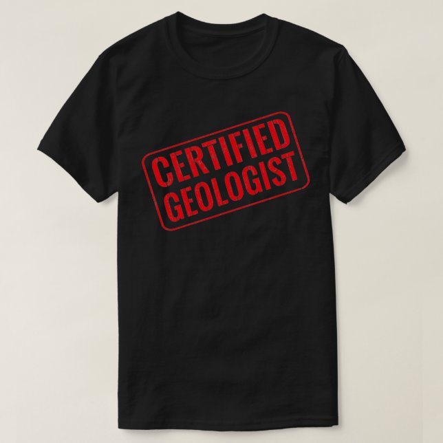 Auktoriserad geolog t shirt (Design framsida)