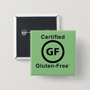 Auktoriserad Gluten Free Symbol Square Knapp