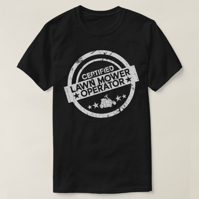 Auktoriserad Gräsmatta Mower Operator Gräsmatta Mo T Shirt (Design framsida)