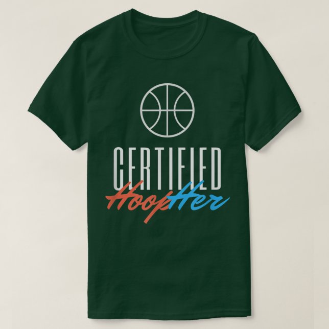 Auktoriserad HoopHennes basketboll-flicka, basketb T Shirt (Design framsida)