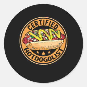 Auktoriserad Hotdogolist Coola Hett Hund Sause Het Runt Klistermärke