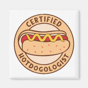 Auktoriserad Hotdogolog Funny Hett Hund älskare Magnet