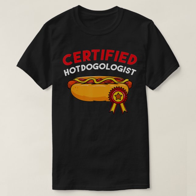 Auktoriserad Hotdogolog Hett Hund Hotdog Sause Fr T Shirt (Design framsida)