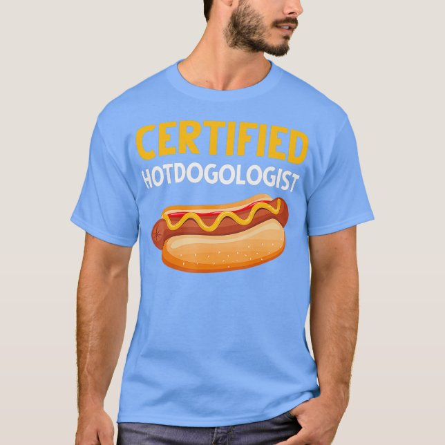 Auktoriserad Hotdogolog Hett Hundälskare Hett Hund T Shirt (Framsida)