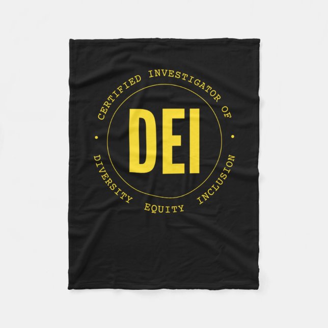 Auktoriserad Investigator of Dei Diversity Equity  Fleecefilt (Framsidan)