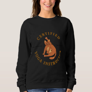 Auktoriserad Kattunge Yoga Instruktör Stickers Mas T Shirt