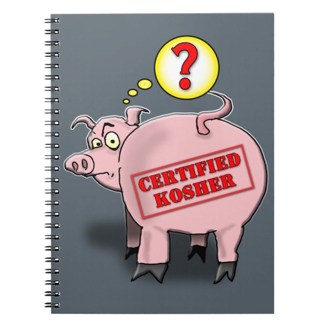 Auktoriserad Kosher Gris Tecknad Anteckningsbok (Framsidan)