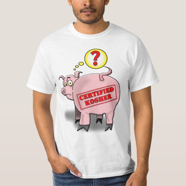 Auktoriserad Kosher Gris Tecknad T Shirt (Framsida)