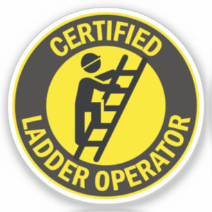 Auktoriserad Ladder operator Klistermärken
