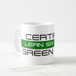 Auktoriserad Lean Six Sigma Grönt Bälte Kaffemugg