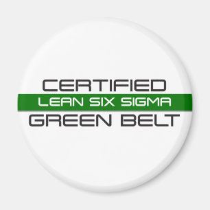 Auktoriserad Lean Six Sigma Grönt Bälte Magnet