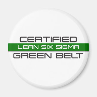Auktoriserad Lean Six Sigma Grönt Bälte Magnet