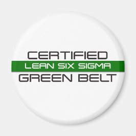 Auktoriserad Lean Six Sigma Grönt Bälte Magnet