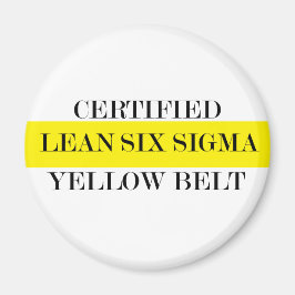 Auktoriserad Lean Six Sigma Gult Bälte Magnet