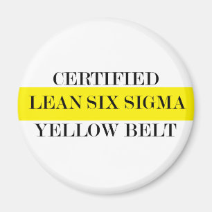 Auktoriserad Lean Six Sigma Gult Bälte Magnet