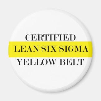 Auktoriserad Lean Six Sigma Gult Bälte Magnet