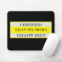 Auktoriserad Lean Six Sigma Gult Bälte Mousepad