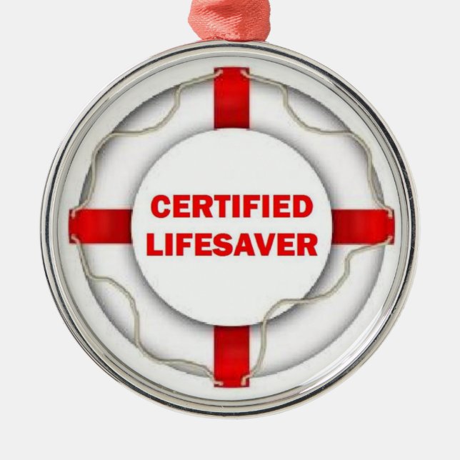 Auktoriserad Lifesaver Julgransprydnad Metall (Framsidan)
