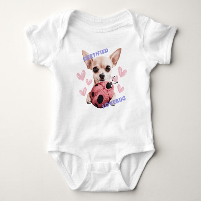 Auktoriserad Lovebug Chihuahua T Shirt (Framsida)