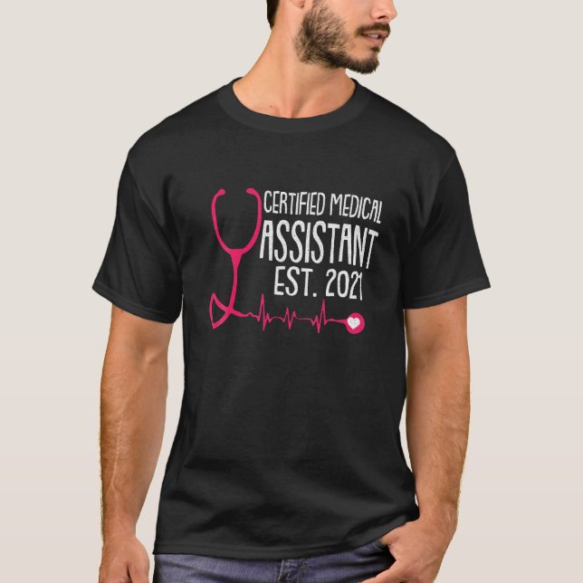 Auktoriserad Medical Assistant Est 2021 CMA Regist T Shirt (Framsida)