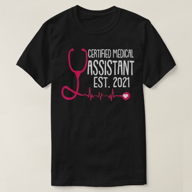 Auktoriserad Medical Assistant Est 2021 CMA Regist T Shirt (Design framsida)