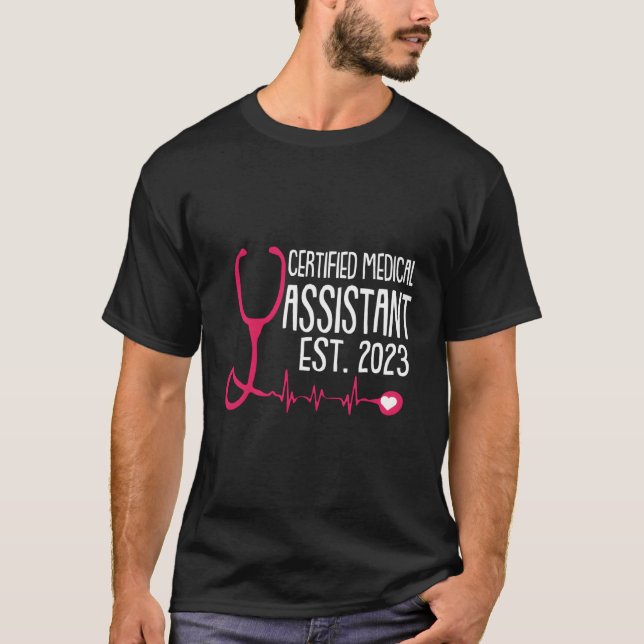 Auktoriserad Medical Assistant Est 2023 Studenten  T Shirt (Framsida)