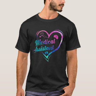 Auktoriserad Medicinsk assistent Watercolor Heart T Shirt