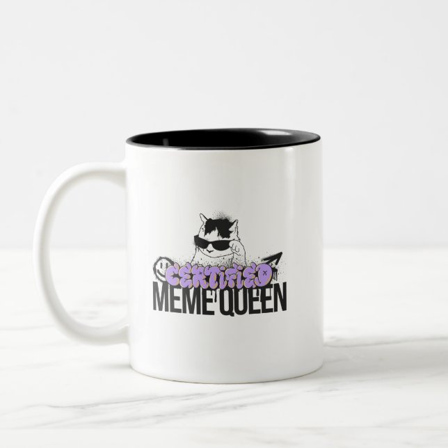 Auktoriserad Meme Queen Mugg - Lönngrafik Kopp (Vänster)