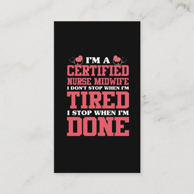 Auktoriserad Midfru Cute Doula Baby Birgd Visitkort (Framsida)