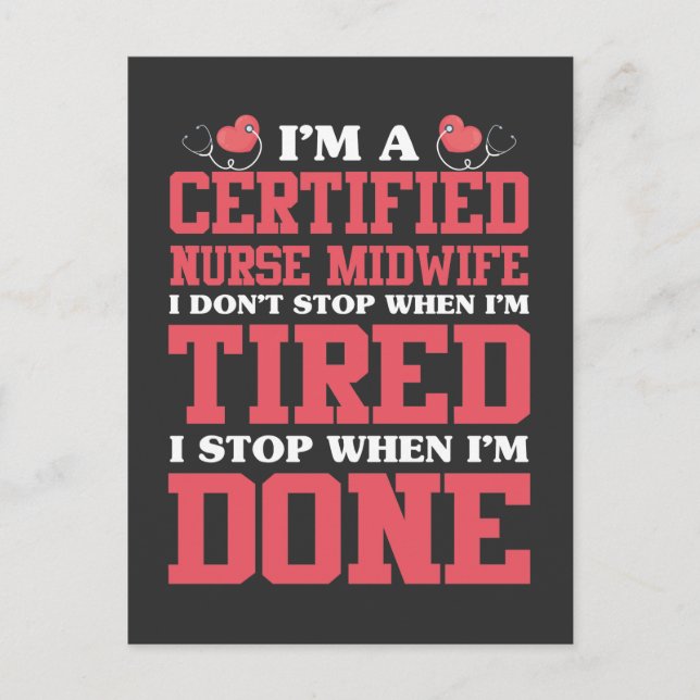 Auktoriserad Midfru Cute Doula Baby Birth Vykort (Framsida)