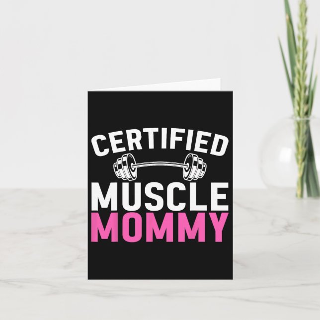 Auktoriserad Muscle Mamma Weightlyftning Workout M Kort (Framsida)