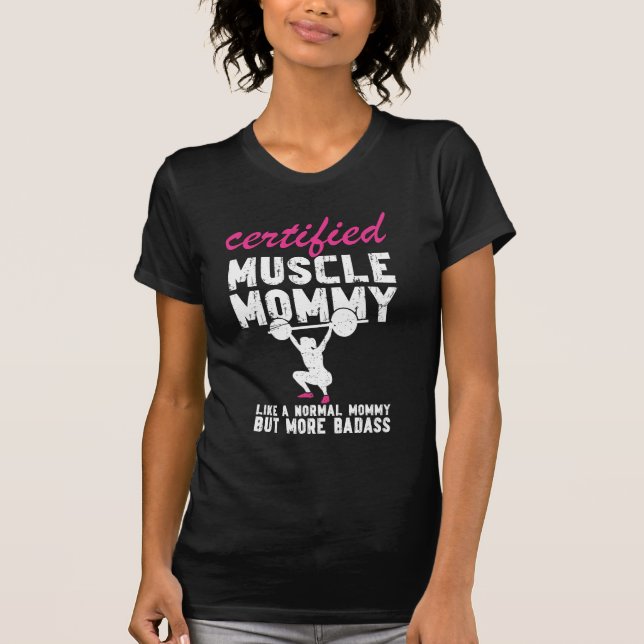 Auktoriserad MuskelMamma som normal men märkt Roli T Shirt (Framsida)