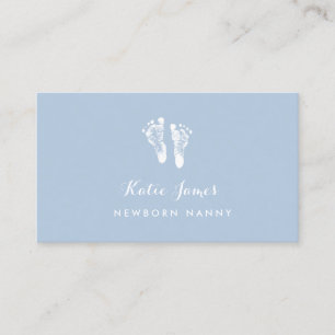 Auktoriserad Nanny Simple Newborn Baby Footprint Visitkort