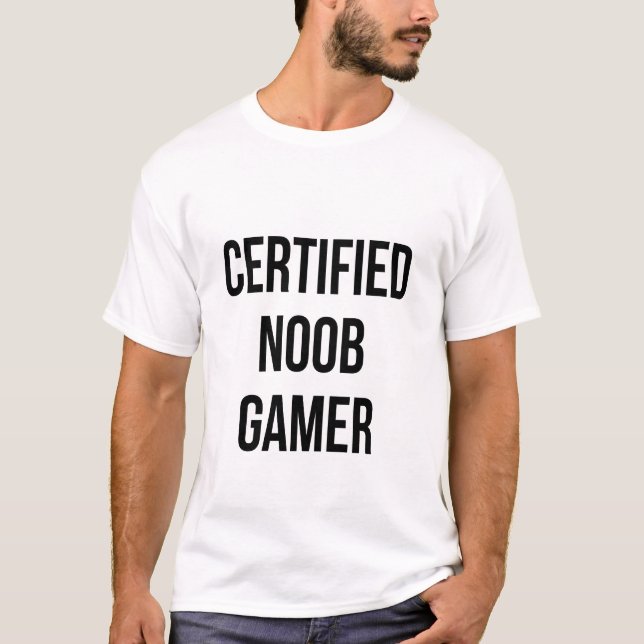 Auktoriserad noob for Gamers Community T-Shirt (Framsida)