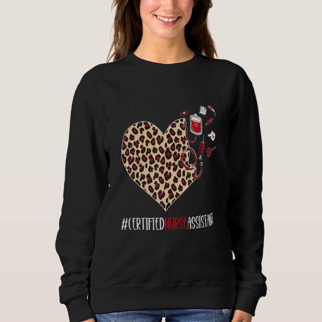 Auktoriserad Nurse Assistant Studenten Cute Heart  T Shirt (Framsida)