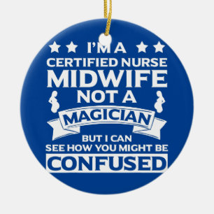 Auktoriserad Nurse Midfru Apparel Cute Funny Nurse Julgransprydnad Keramik