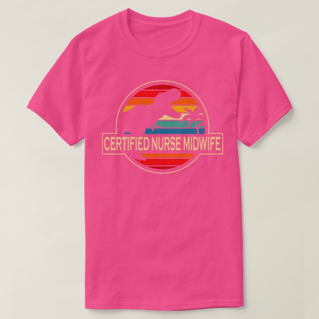 Auktoriserad Nurse Midfru Dinosaur T Shirt (Design framsida)