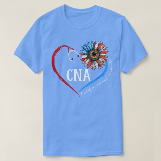Auktoriserad Nursing Assistant CNA Medical USA Ste T Shirt (Design framsida)