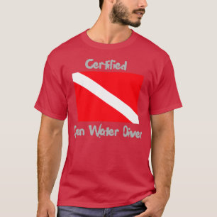 Auktoriserad Open Vatten Diver for Dyka Älskare T Shirt