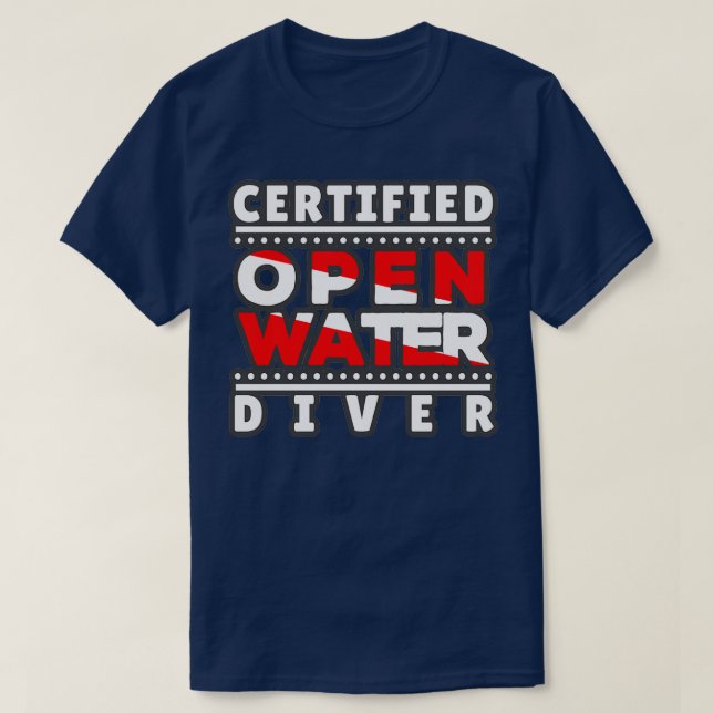 Auktoriserad Öppwater Diver T Shirt (Design framsida)