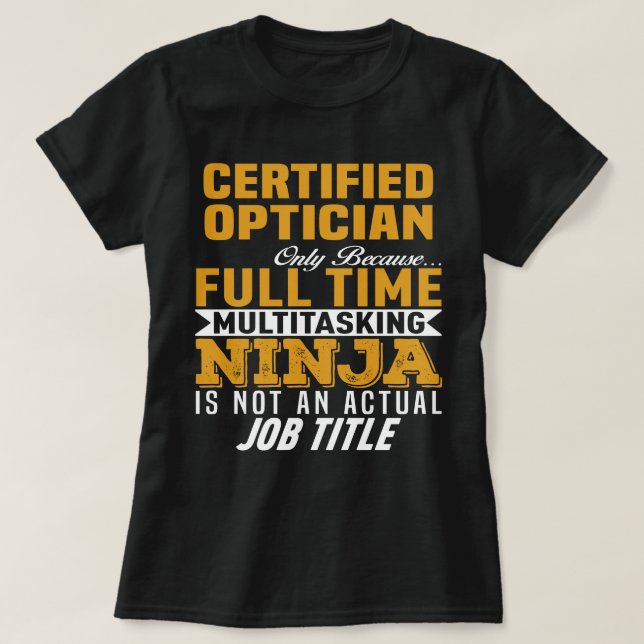Auktoriserad Optician T Shirt (Design framsida)