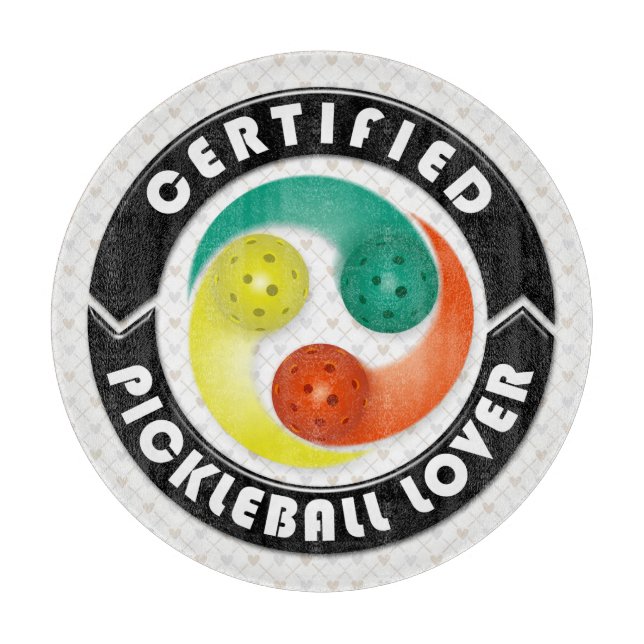 Auktoriserad Pickleball Älskare 1 Glasskärskivor (Framsidan)
