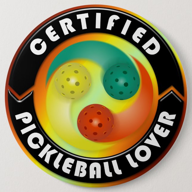 Auktoriserad Pickleball Älskare 1 Knapp (Framsida)