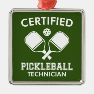 Auktoriserad Pickleball-tekniker Julgransprydnad Metall