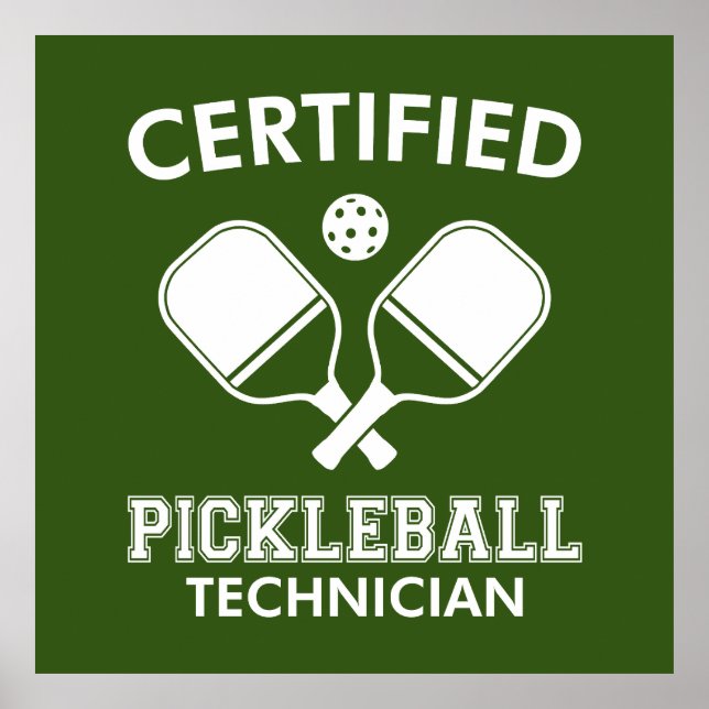 Auktoriserad Pickleball-tekniker Poster (Framsidan)