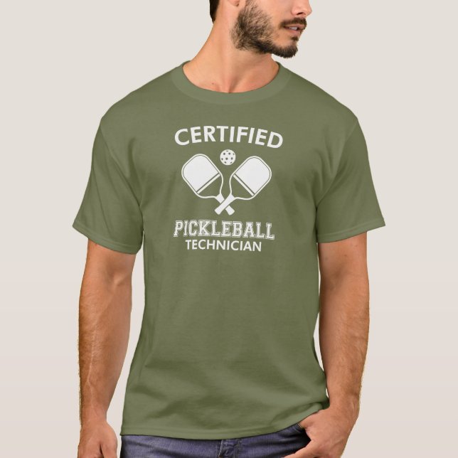 Auktoriserad Pickleball-tekniker T Shirt (Framsida)