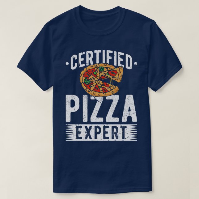 Auktoriserad Pizza Expert Pizza Älskare T Shirt (Design framsida)