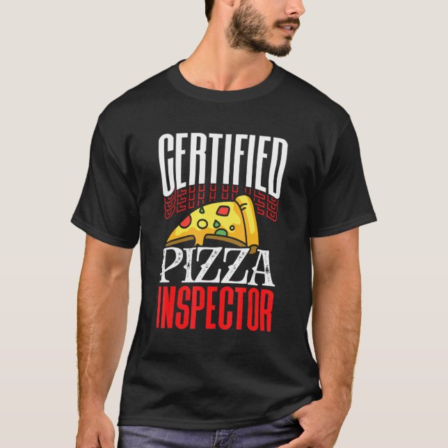 Auktoriserad Pizza Inspection Fast Food Inspection T Shirt (Framsida)